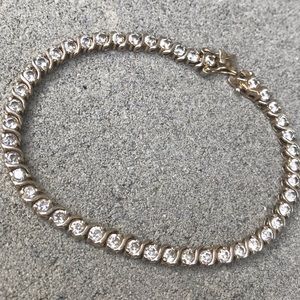 COPY - CZ Diamond Sterling Silver Tennis Bracelet
